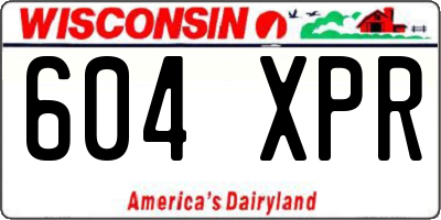 WI license plate 604XPR