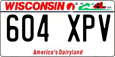 WI license plate 604XPV