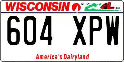 WI license plate 604XPW