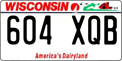 WI license plate 604XQB