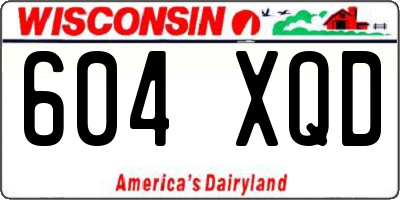 WI license plate 604XQD