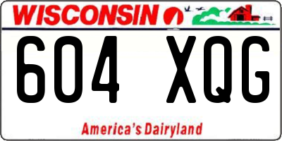 WI license plate 604XQG