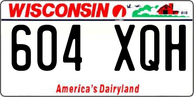 WI license plate 604XQH