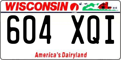 WI license plate 604XQI