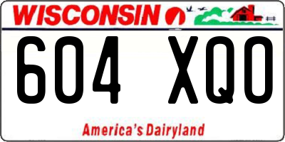 WI license plate 604XQO