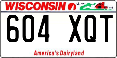 WI license plate 604XQT