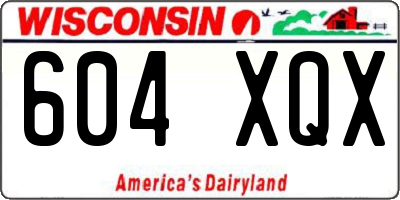 WI license plate 604XQX