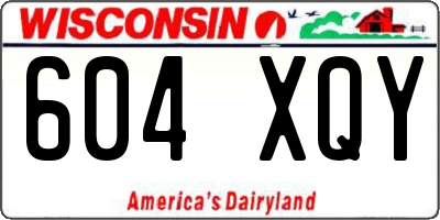 WI license plate 604XQY