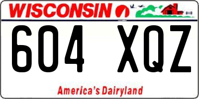 WI license plate 604XQZ