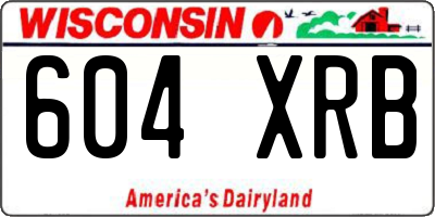WI license plate 604XRB