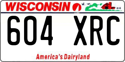 WI license plate 604XRC