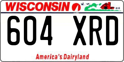 WI license plate 604XRD