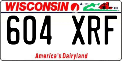 WI license plate 604XRF