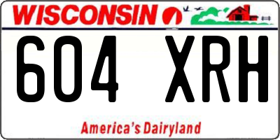 WI license plate 604XRH