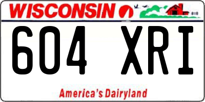 WI license plate 604XRI