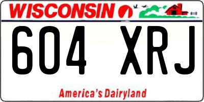 WI license plate 604XRJ