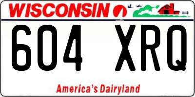 WI license plate 604XRQ