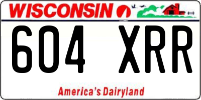 WI license plate 604XRR