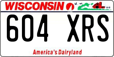 WI license plate 604XRS