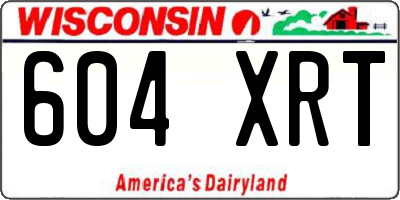 WI license plate 604XRT