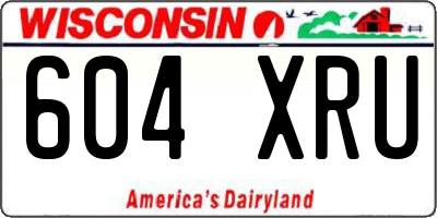 WI license plate 604XRU