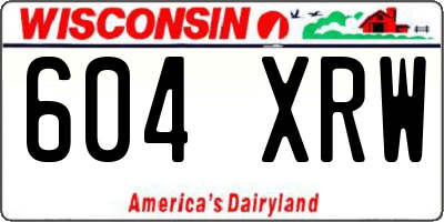 WI license plate 604XRW