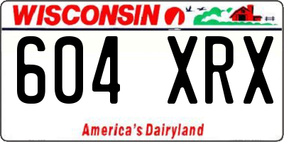 WI license plate 604XRX