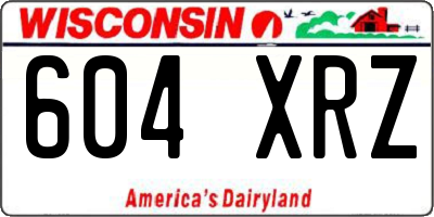 WI license plate 604XRZ