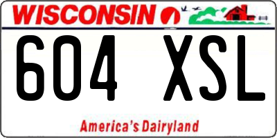 WI license plate 604XSL