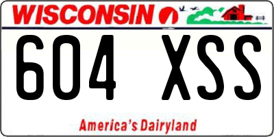 WI license plate 604XSS