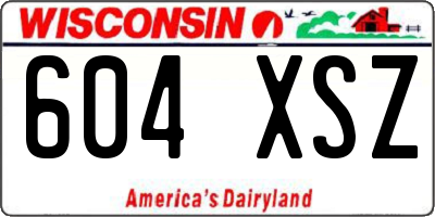 WI license plate 604XSZ