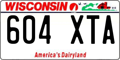 WI license plate 604XTA