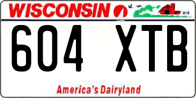 WI license plate 604XTB