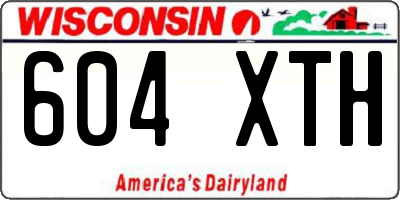 WI license plate 604XTH