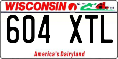 WI license plate 604XTL