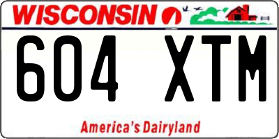 WI license plate 604XTM