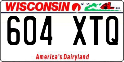 WI license plate 604XTQ