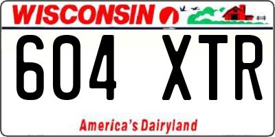 WI license plate 604XTR