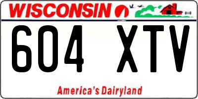 WI license plate 604XTV
