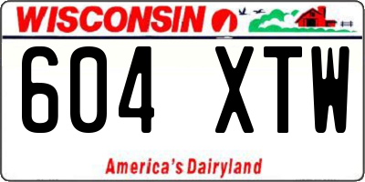 WI license plate 604XTW