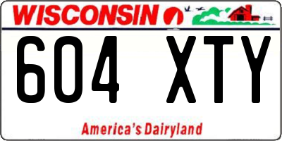 WI license plate 604XTY