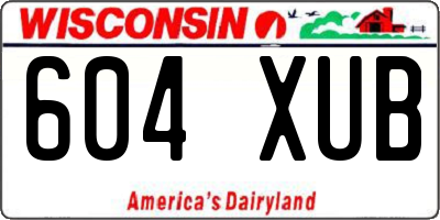 WI license plate 604XUB