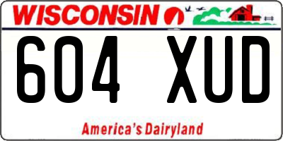 WI license plate 604XUD