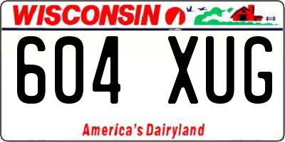 WI license plate 604XUG