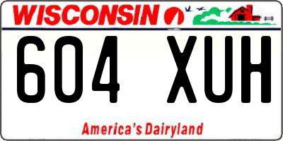 WI license plate 604XUH