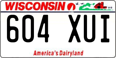 WI license plate 604XUI