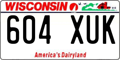 WI license plate 604XUK
