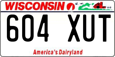 WI license plate 604XUT