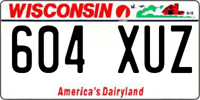 WI license plate 604XUZ