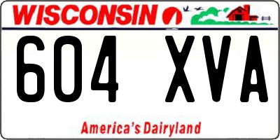 WI license plate 604XVA